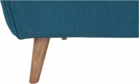 KONDELA Farido rozkladacie kreslo tyrkysová / dub