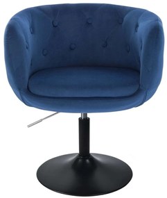 LuxuryForm DESIGN Kreslo MONTANA VELUR na čiernom tanieri - modré