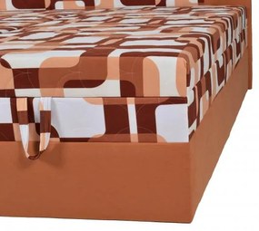 Polohovacie manželská posteľ Vesna 200X180, hnedá vzor / hnedá (215/52)