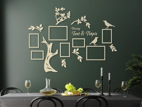 drevko Fotorámik strom života + vlastný nápis Rozmer obrazu: 72,5 x 98,5 cm, Farba dekorácie: Čierna