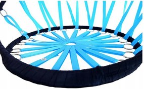 Modrá závesná hojdačka do záhrady - bocianie hniezdo