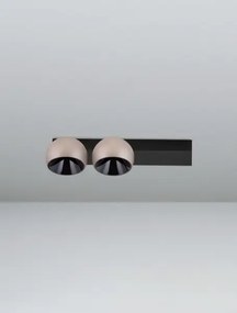LED stmievateľné champaign zlato-čierne moderné stropné svietidlo Lusa