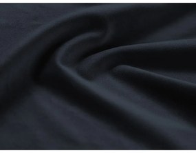 Tmavomodrá zamatová rozkladacia/s úložným priestorom pohovka 235 cm Kyoto – Cosmopolitan Design