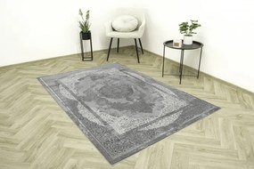 Koberec Allora Plus B826A ornament, sivý / strieborný