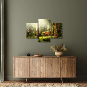 Obraz jeleňa v lese (90x60 cm)