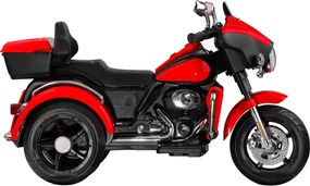 JOKOMISIADA Veľký akumulátorový motorkový chopper pre deti PA0254 červený