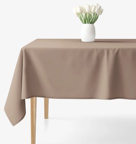 Goldea hranatý obrus 100% bavlnené plátno - kávový hnedý 140 x 220 cm