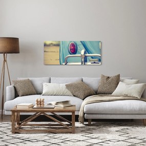 Obraz tyrkysového veterána (120x50 cm)