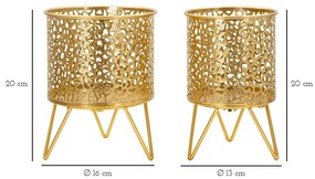 Kovové stojany na kvety 2 ks ø 16 cm (výška 20 cm) Piny – Mauro Ferretti