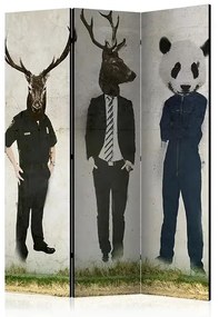 Paraván - Man or Animal? [Room Dividers] Veľkosť: 135x172, Verzia: Akustický