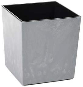 PLASTOVÝ KVETINÁČ FLORE 25X25 CM IMITÁCIA BETÓNU SIVÁ