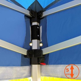 BRIMO Rozkladací altánok 3x6m - s 3 stenami - Modrá 7
