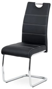 BONTEC Jedálenská stolička, čierna, ekokoža, HC-481 BK Farba: Čierna