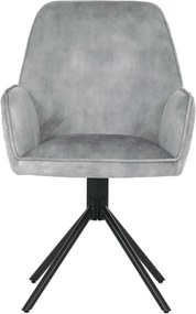 Jedálenská stolička zamatová, sivá HC-511 SIL4