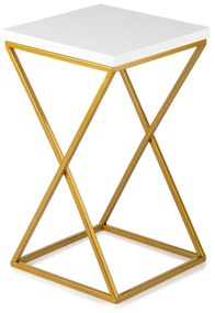 STOJAN NA KVETINÁČ LOFT6 40X24X24 CM ZLATÁ/BIELA
