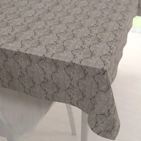 Biante Dekoračný obdĺžnikový obrus PML-086 Popínavé vetvičky na hnedosivom 140x160 cm