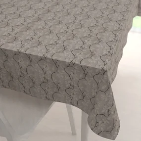 Biante Dekoračný obdĺžnikový obrus PML-086 Popínavé vetvičky na hnedosivom 140x220 cm