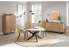 Okrúhly jedálenský stôl s doskou v dubovom dekore 120x120 cm Ther – Marckeric