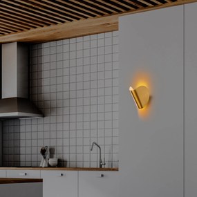 Nástěnná LED lampa Heybe zlatá