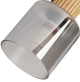 Brilagi - Bodové svietidlo HYGGE 3xE14/15W/230V kaučukovník/dymové