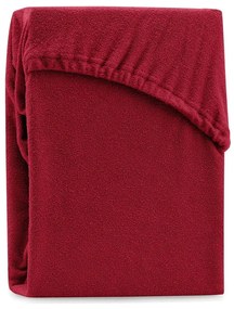 Froté plachta s gumou AmeliaHome Ruby tmavočervené