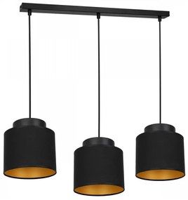 Luster na lanku FRODI 3xE27/60W/230V čierna