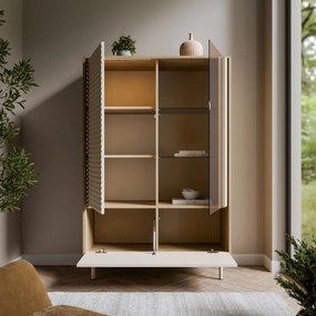 VITRÍNA CELESTINO 2D1W DUB + KAŠMÍR 100 x 152 cm