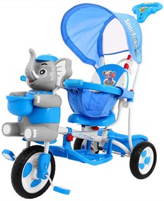 RAMIZ Trojkolesový bicykel Happy Blue Elephant B35-2