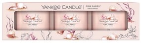 Yankee Candle Votívna sviečka v skle Yankee Candle 3 ks - Pink Sands