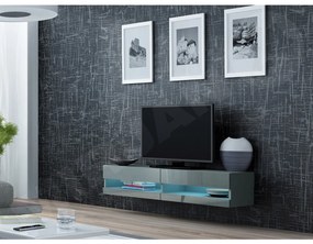 TV stolík Zigo New 140, Osvetlenie: osvetlenie LED modré, Farby: čierny / wotan