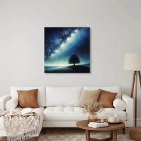 Obraz osamelý strom života a galaxia