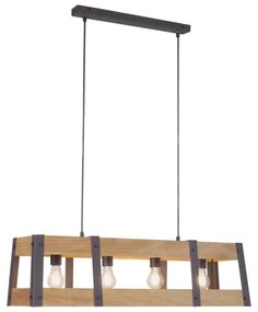 Leuchten Direkt 15721-79 - Luster na lanku CRATE 4xE27/60W/230V