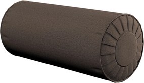 Valcový vankúš so záhybmi farba produktu hnedá látka zapletaná