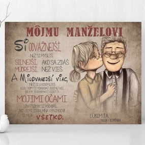 Darček pre muža- Obraz na stenu - Vyznanie lásky pre milovaného muža