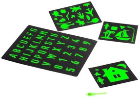 KIK Magická svetelná kresliaca tabuľa + kreatívna súprava s UV perom