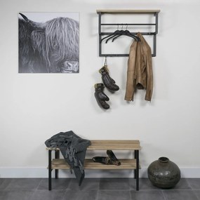 Kovový stojan na topánky v čierno-prírodnej farbe Rizzoli – Spinder Design