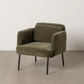 Zelené ženilkové kreslo Bind – Ixia