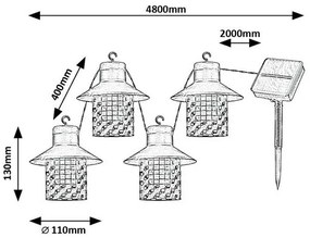 Rabalux 77003 vonkajšie dekoratívne solárne svietidlo Ximpu, lampáše