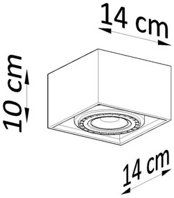 Sollux SL.0915 - Stropné svietidlo QUATRO AR111 1xGU10/40W/230V buk