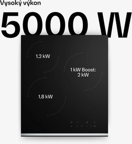 Klarstein Verosteel sklokeramická varná doska | 3 zóny | Minimalistická, Výkonná | 5000 W | 45 cm