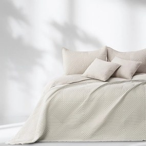 Krémový prešívaný pléd z mikrovlákna 220x240 cm Softa – Restilo