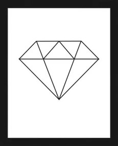 Obraz v drevenom ráme Diamant, 20x25 cm%