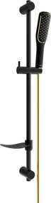 Mexen sprchový set DF49, čierna/zlatá, 785494582-57