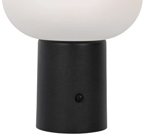 Stolná lampa čierna vrátane LED 3-stupňovo stmievateľná nabíjateľná - Louise