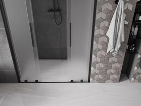 Mexen Velar Duo, posuvné sprchové dvere do otvoru 150 cm, 8mm sklo námraza, čierna matná, 871-150-000-32-70