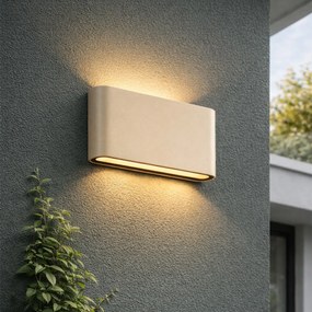 Moderné vonkajšie nástenné svietidlo béžové 17,5 cm vrátane LED IP65 - Batt