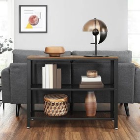 Odkladací stolík LUVOR hnedá/čierna