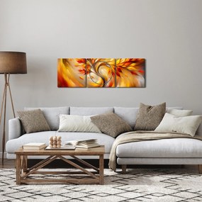Obraz - Jesenný strom (s hodinami) (90x30 cm)