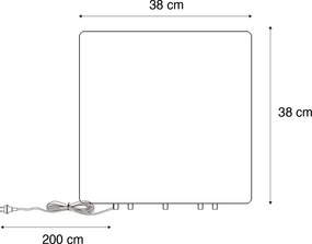 Inteligentné vonkajšie svietidlo biele 38 cm štvorcové vrátane LED A60 IP44 - Nura