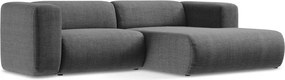 Sivá rohová pohovka (pravý roh/s leňoškou) Ekahi – Makamii
